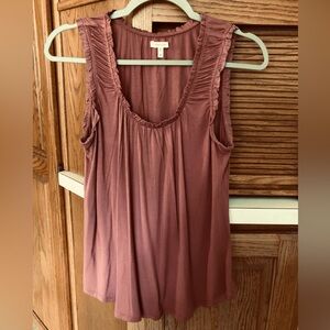 Misses Sleeveless Top, Medium, Soft, Mauve, Maurices, Rayon/Spandex, Excellent